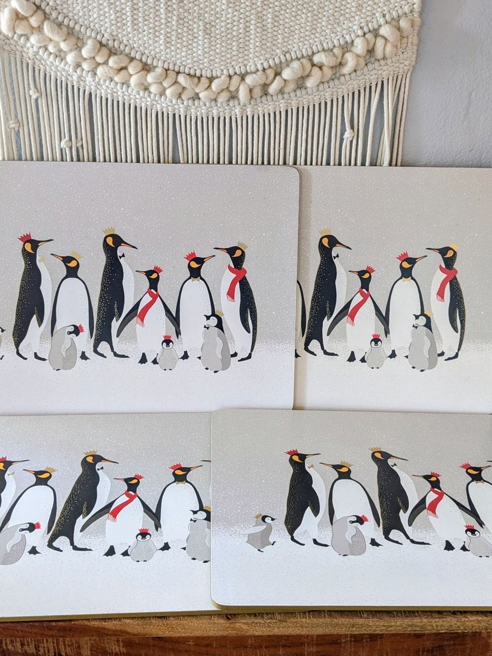Sara Miller London × Portmeirion "Penguin Christmas" Placemats – Set of 4